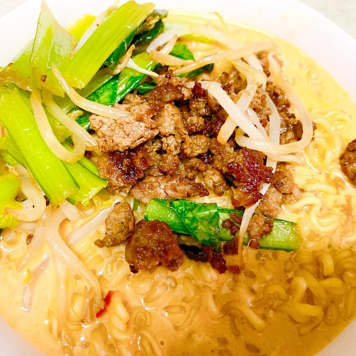 辛ラーメンでアレンジごまみそ坦々麺